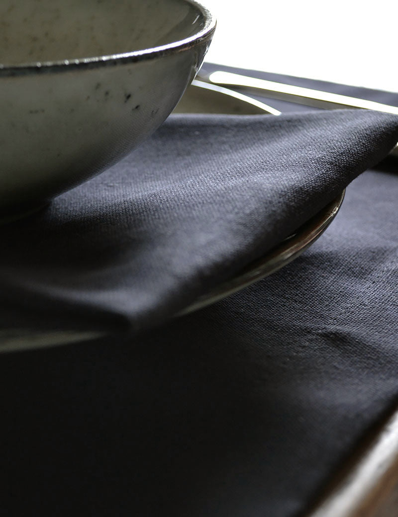 Serviettes de table Lin Gastronomie Caviar