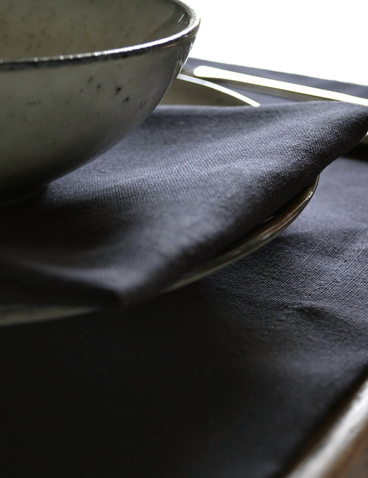 Serviettes de table Lin Gastronomie Caviar