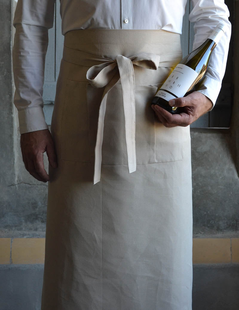 Linen aprons Oyster