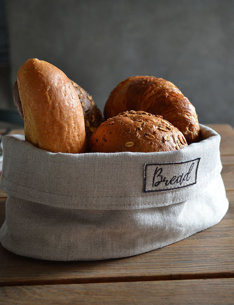 Bread basket in pure linen