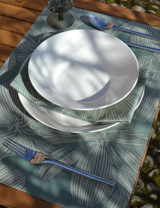 Placemats Outdoor Jacquard Olijf