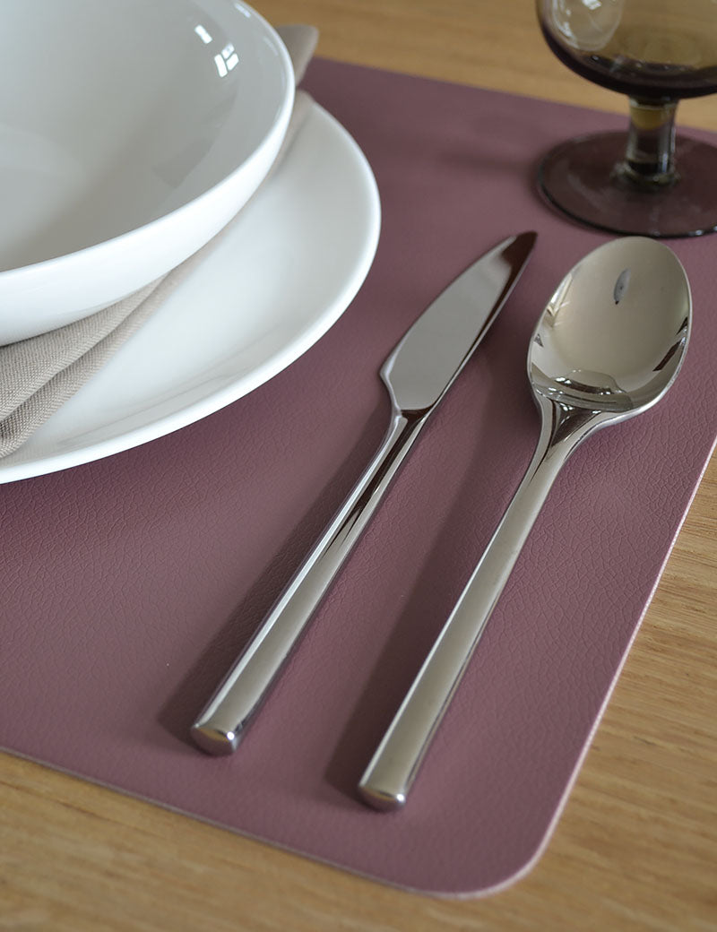 Tischsets Kunstleder Malve Violett