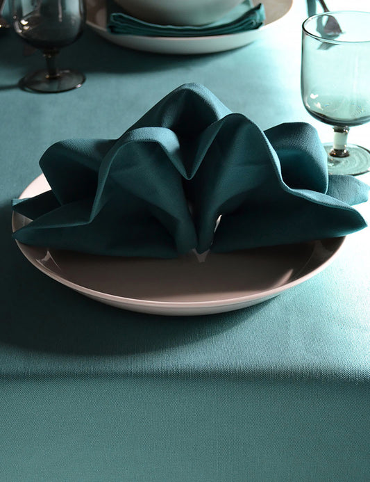 Serviettes de table Coton Uni Petrol