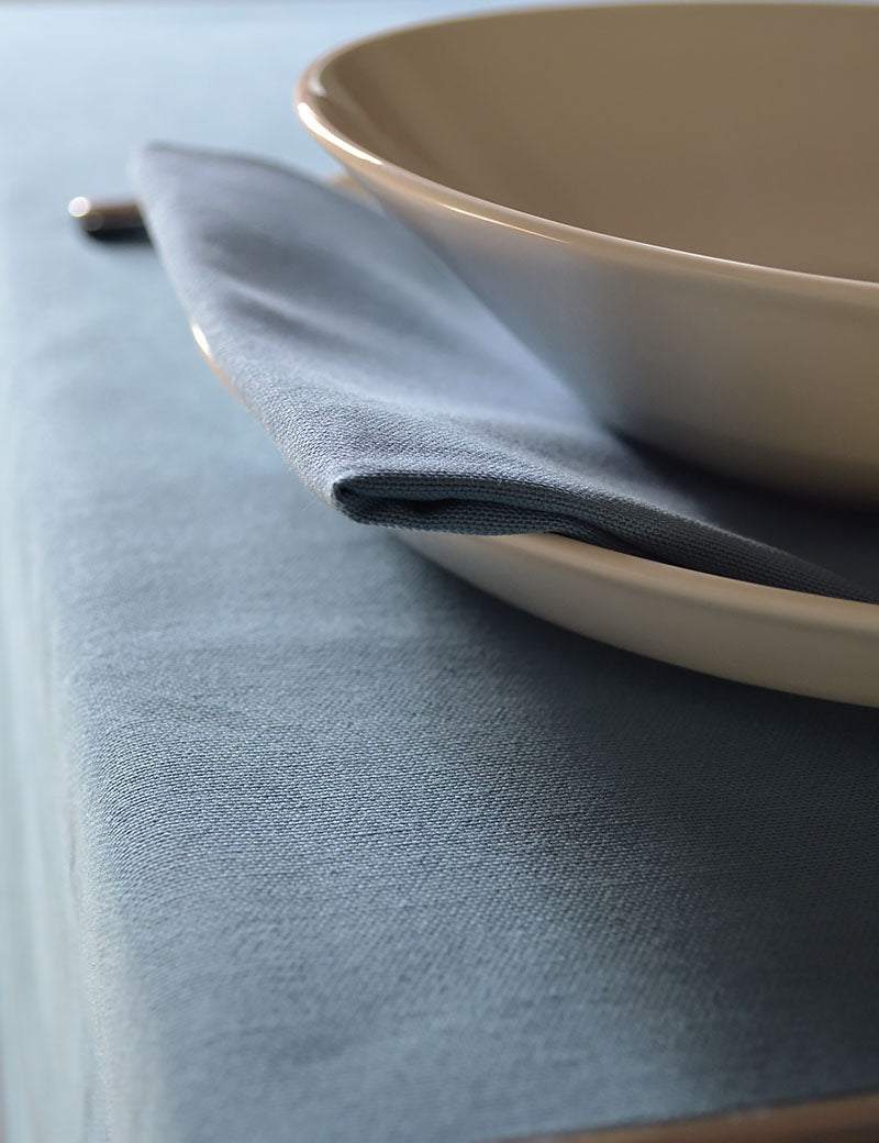 Servietten Uni Baumwolle Vintage Blau