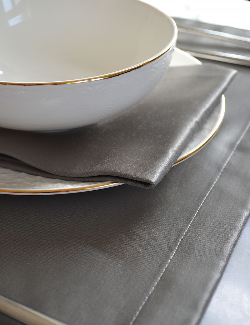 Serviettes de table Shiny-Chic Graphite