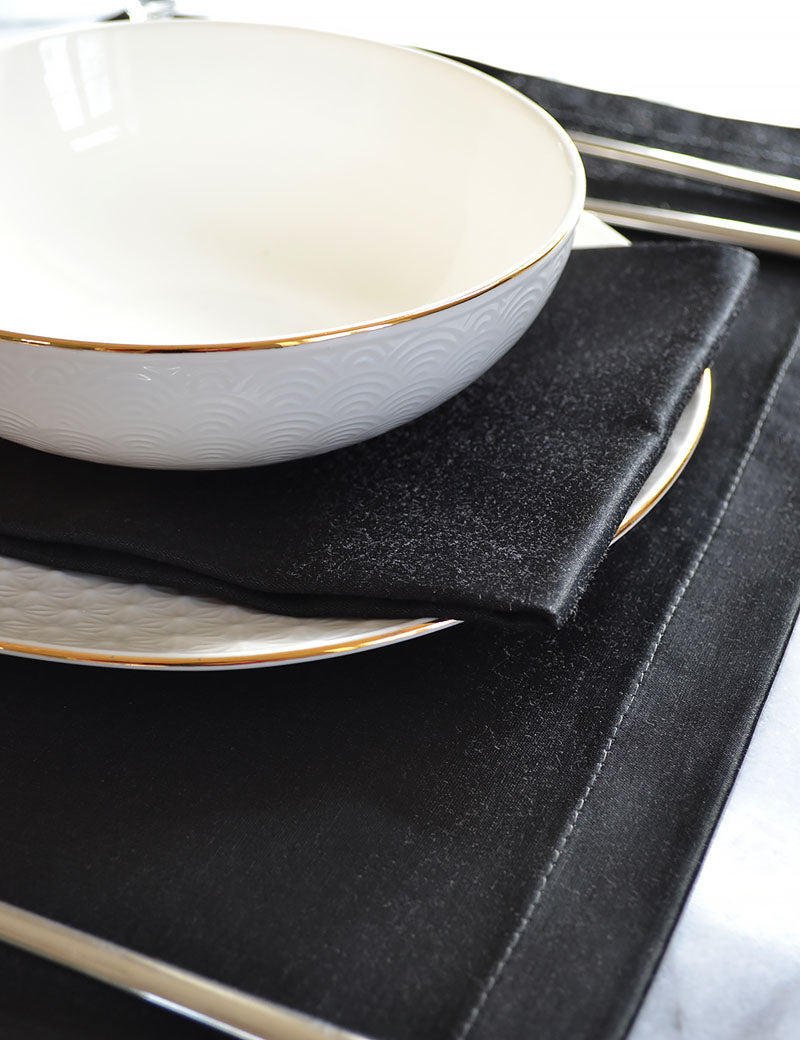 Serviettes de table Shiny-Chic Onyx
