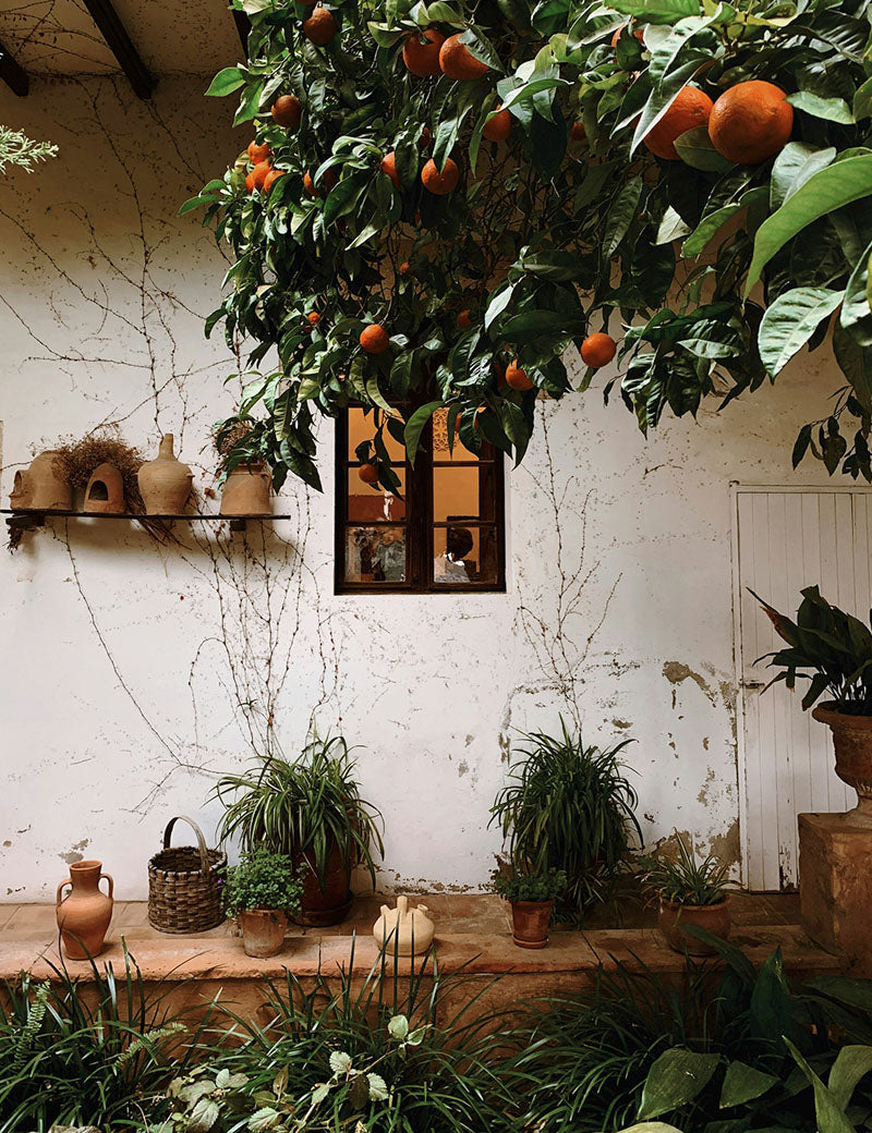 Placemat Rond Zeegras Terracotta