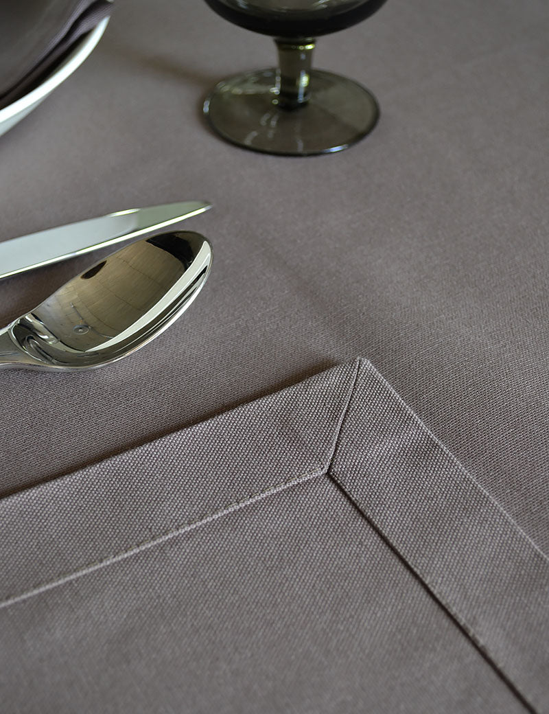 Tovaglia Cotone Uni Grigio Marrone