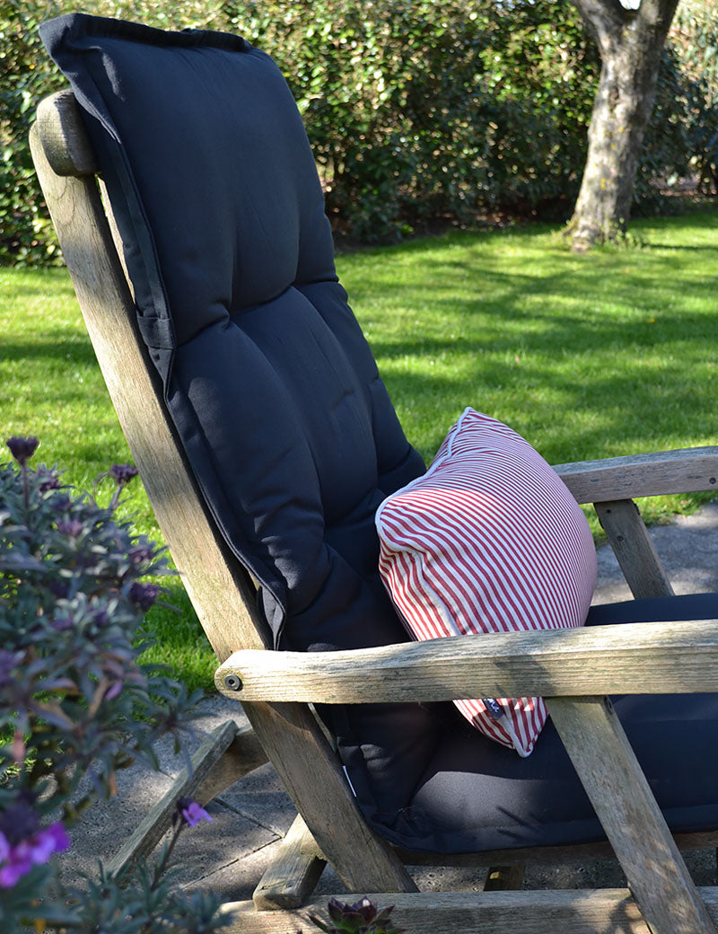 Outdoor Sierkussen Streepje Rood / Beige Bies
