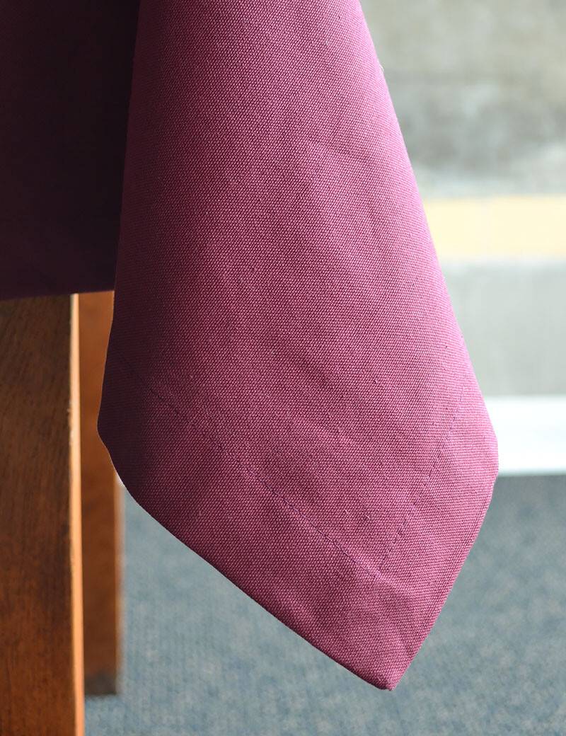 Table runner Plain Cotton Burgundy