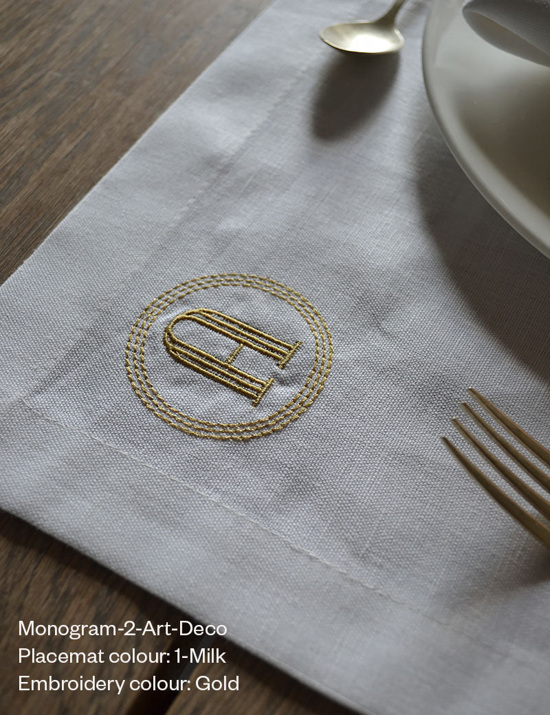 Placemats met eigen Monogram