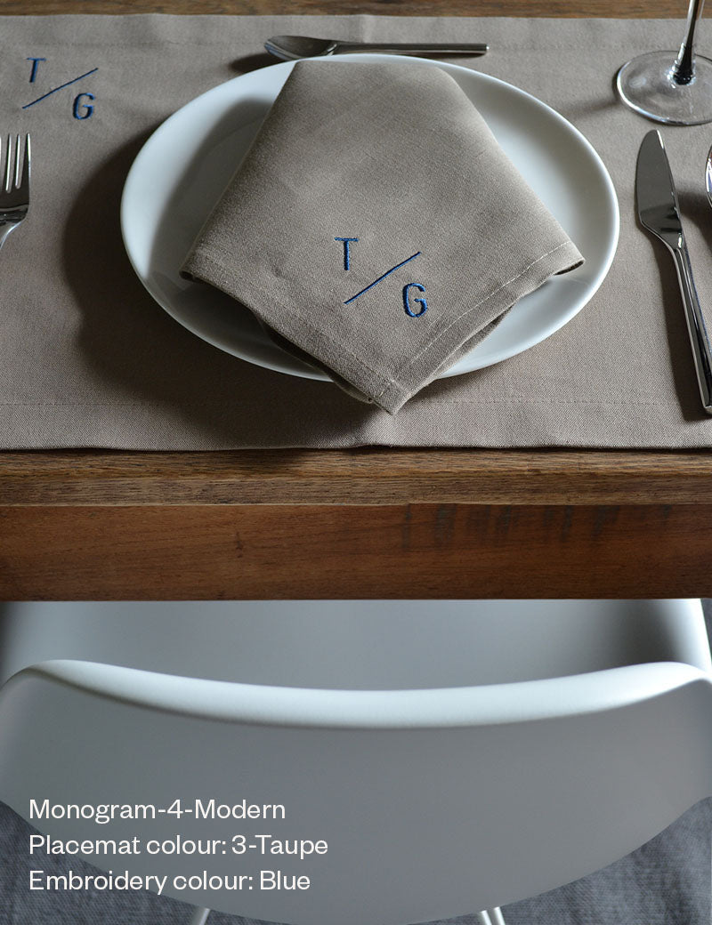 Servietten mit Ihrem eigenen Monogramm