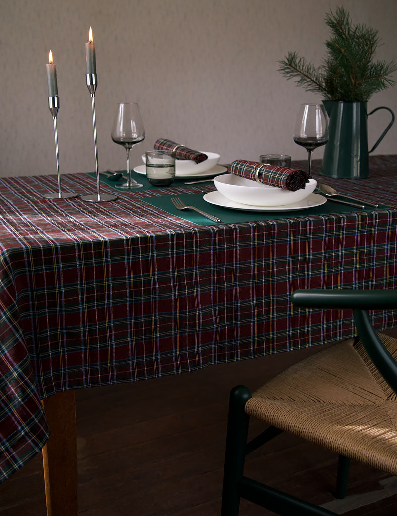 Nappe de Noël en tartan écossais