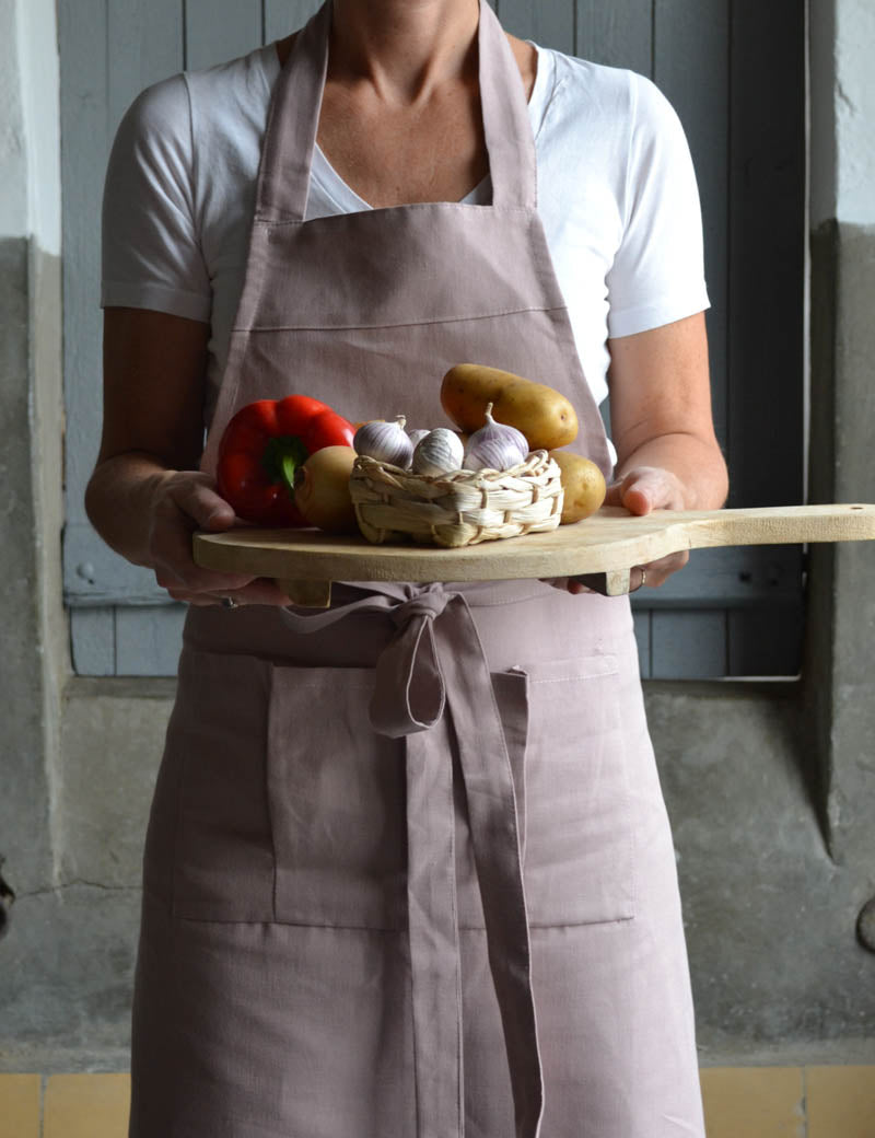 Linen aprons Old Rose