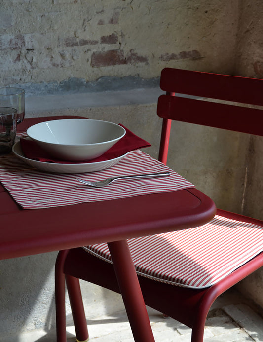 Sets de table Extérieur Rayures Rouge