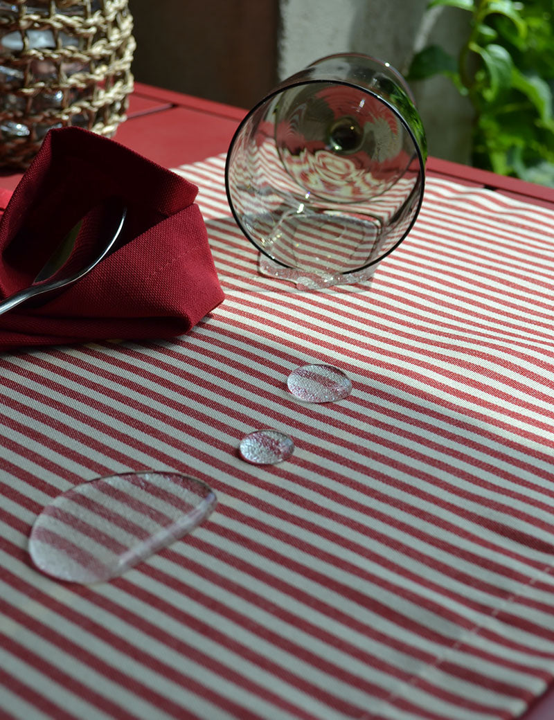 Placemats Outdoor Streepje Rood