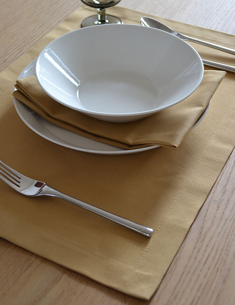 Placemats Uni Katoen Honing