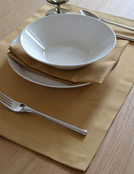 Placemats Uni Katoen Honing