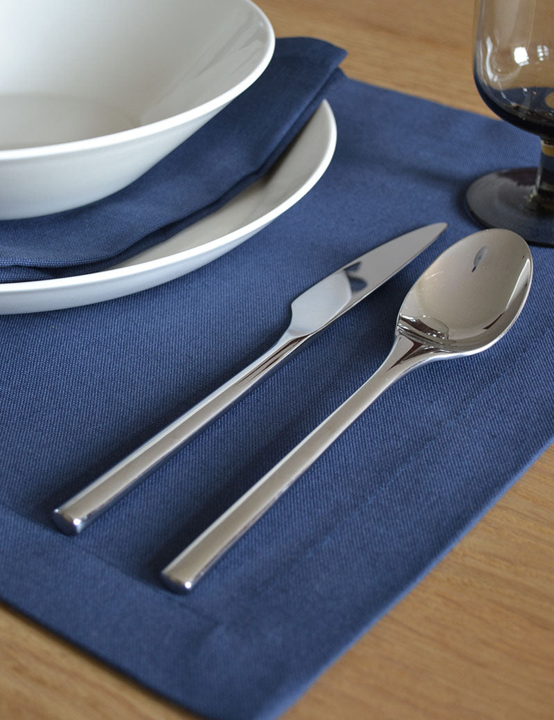 Sets de table Coton Uni Indigo