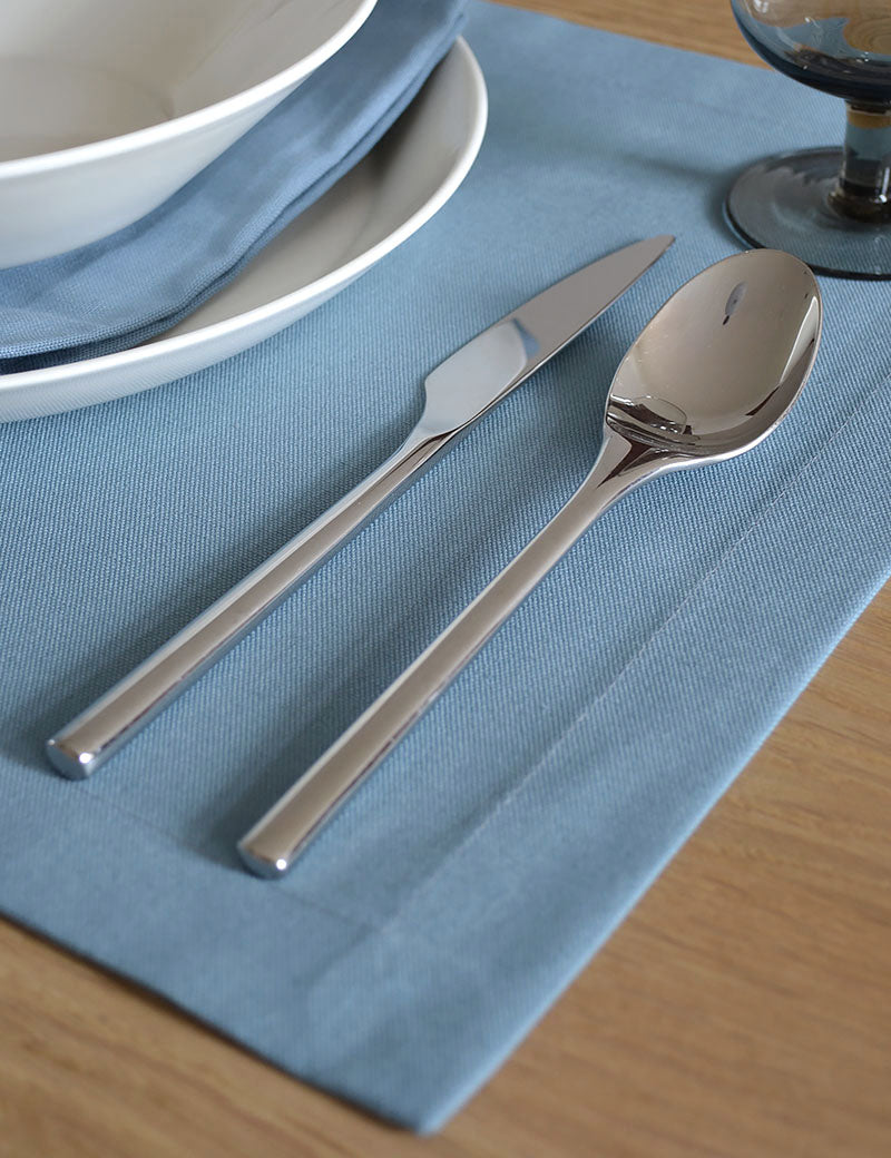 Placemats Uni Cotton Vintage Blue