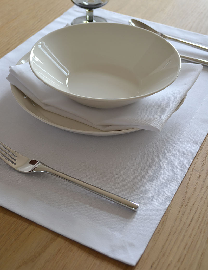 Placemats Uni Katoen Wit