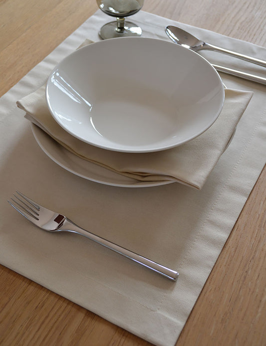 Placemats Uni Cotton Sand