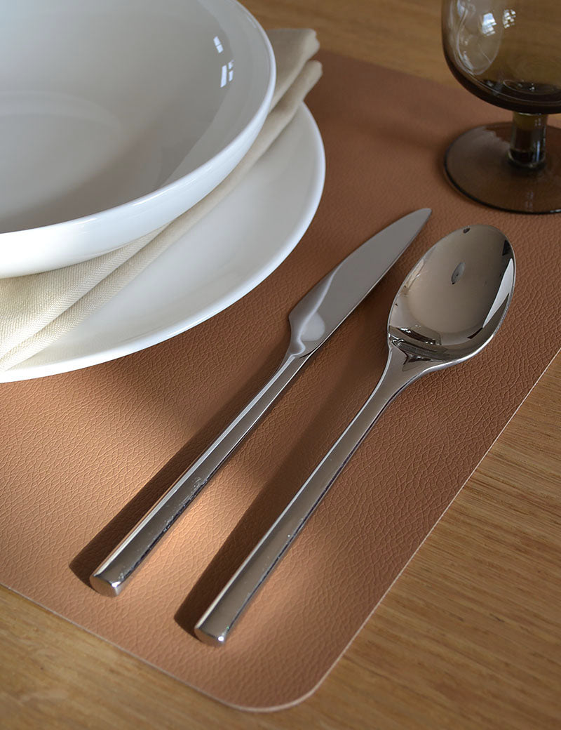 Placemats Kunstleer Cognac