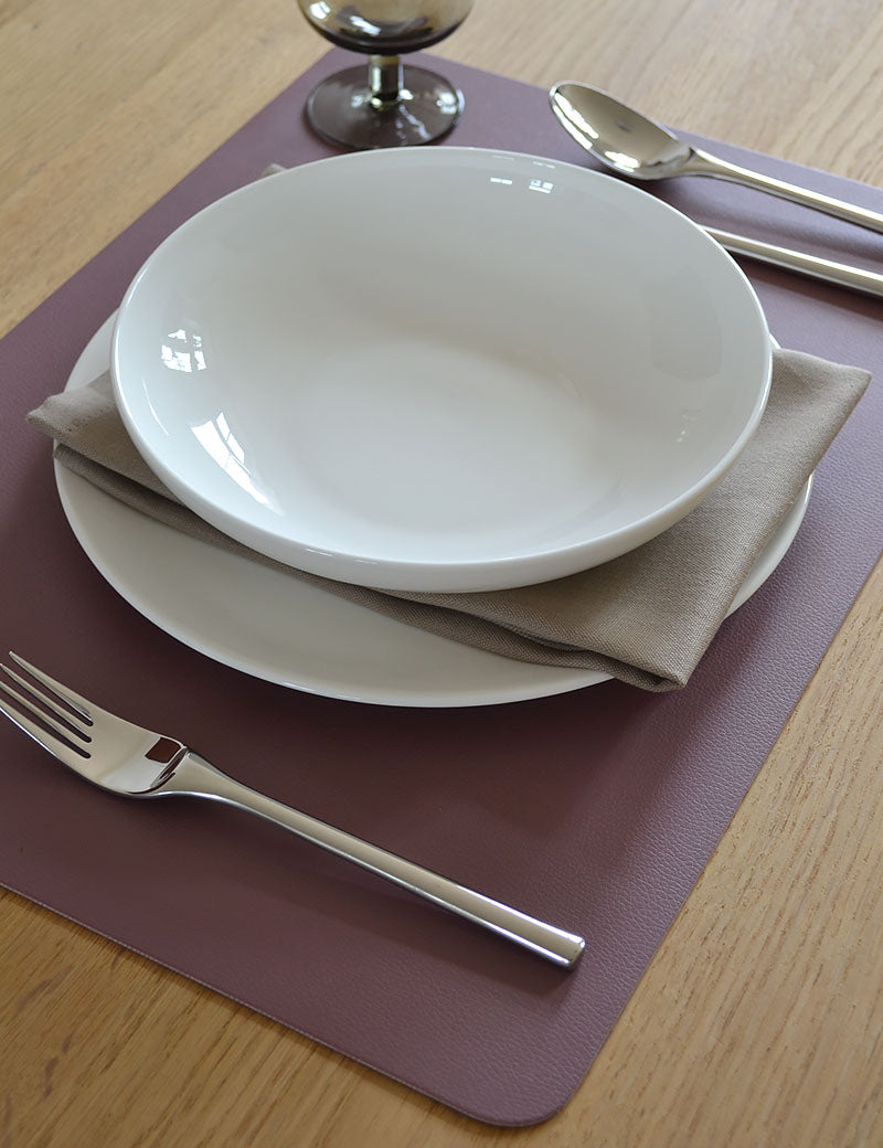 Placemats Kunstleer Mauve Paars