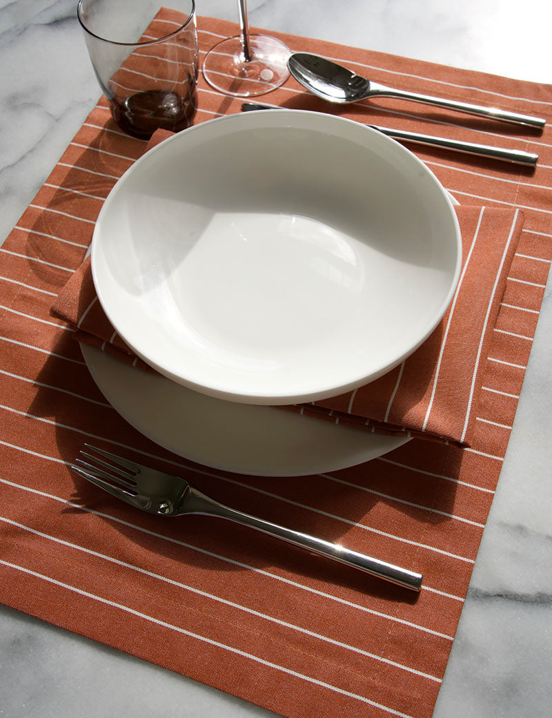 Sets de table Extérieur Orange Chaud