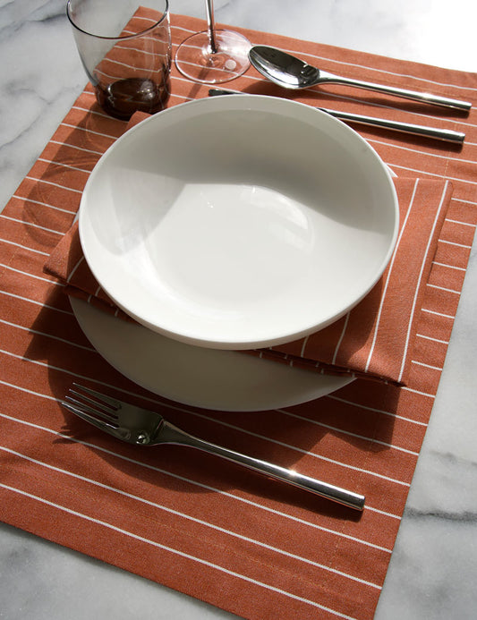 Sets de table Extérieur Orange Chaud