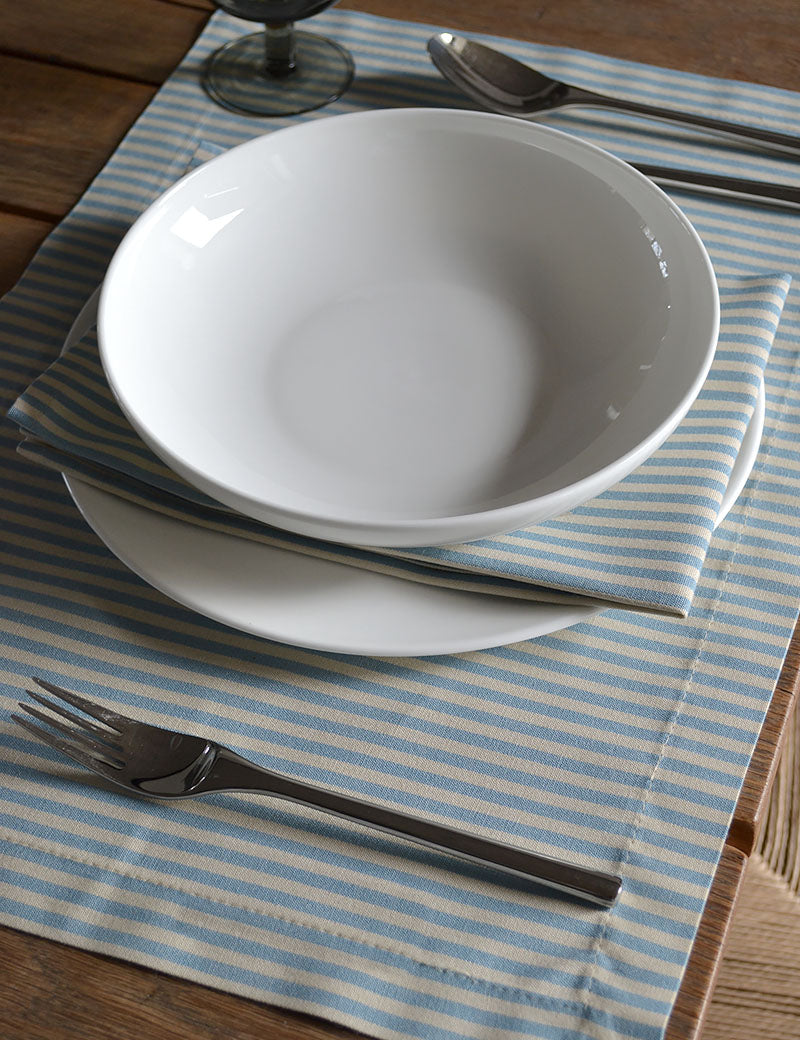 Placemats Outdoor Stripe Blue