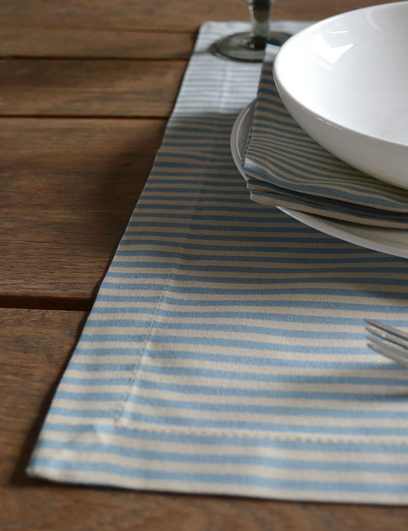 Tischsets Outdoor Blau gestreift