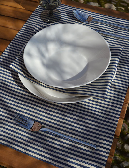 Placemats Outdoor Stripe Navy