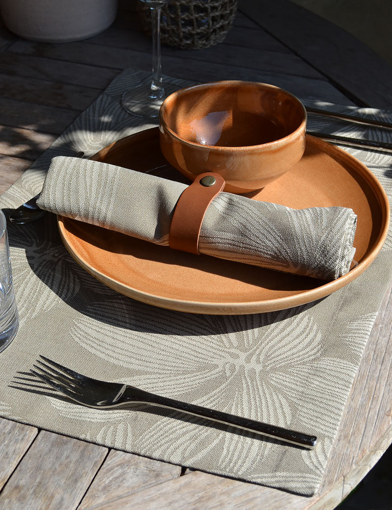 Placemats Outdoor Jacquard Walnut