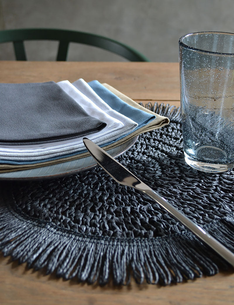 Placemat Round Ibiza Black