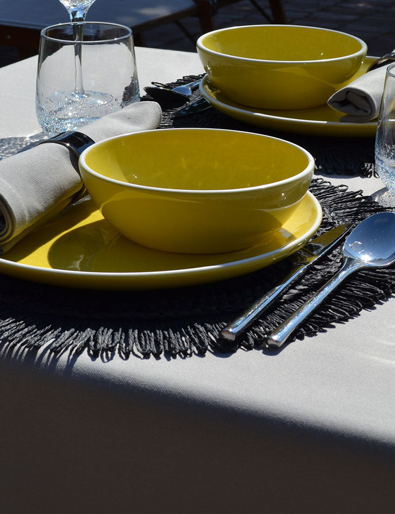 Placemat Round Ibiza Black