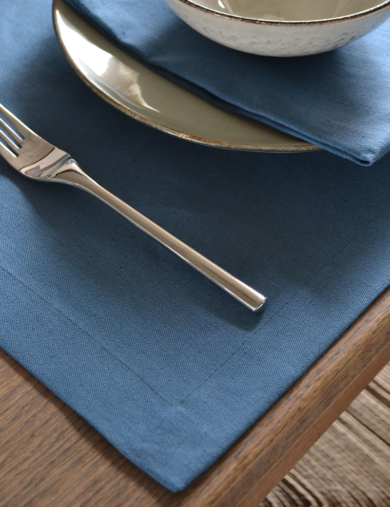 Placemats Horeca Linnen Denim Blauw