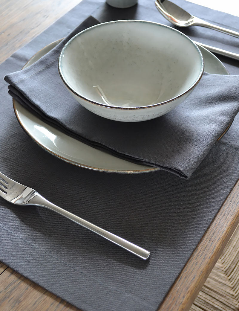 Placemats Horeca Linnen Basalt