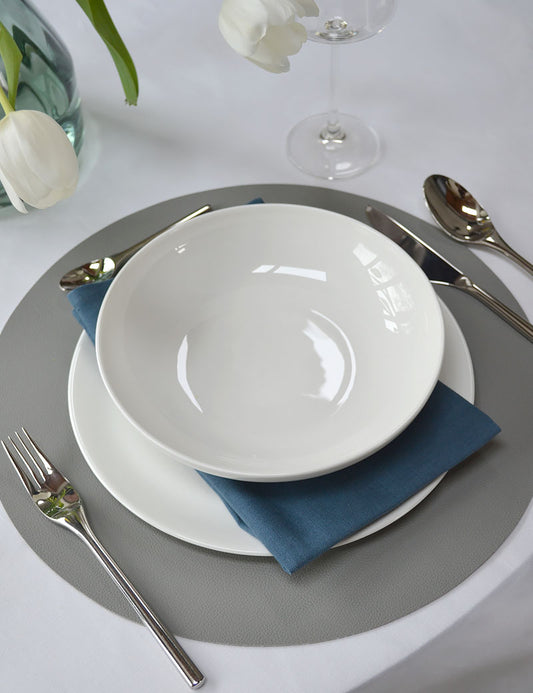 Set 4 Tovagliette In PU-Pelle Loco Bird - Bicolore Marrone/Beige, Lavabili, 43x30 Cm - Foto 5