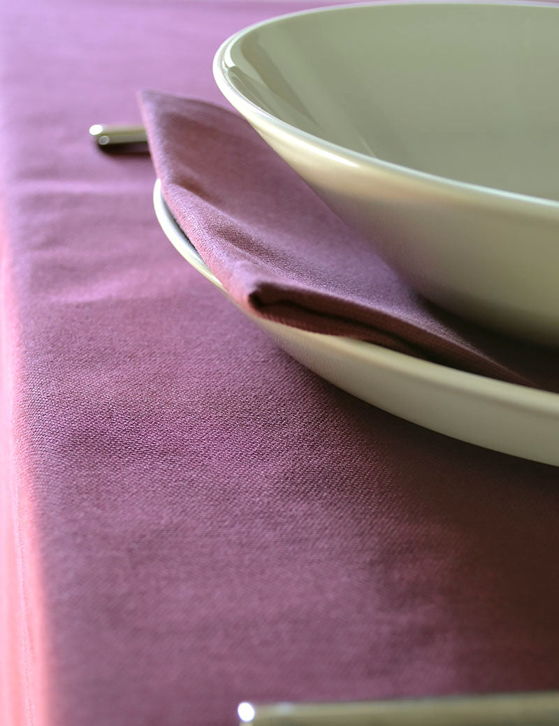 Serviettes Coton Uni Burgundy Violet