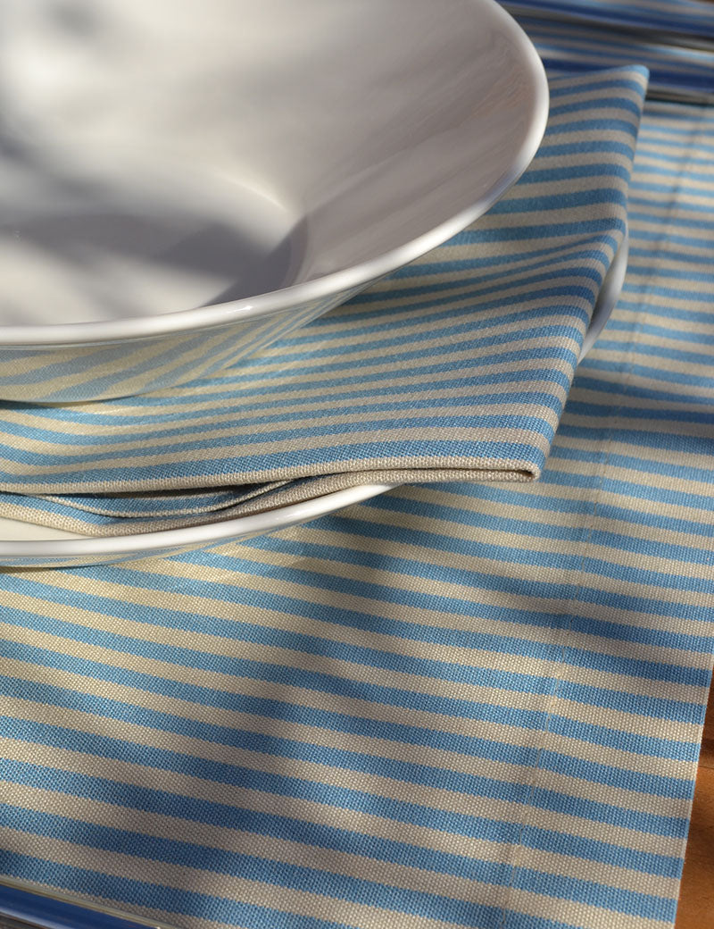 Napkins Outdoor Stripe Blue