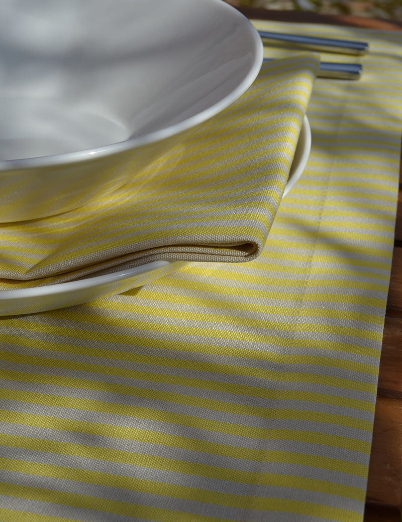 Napkins Outdoor Stripe Yellow