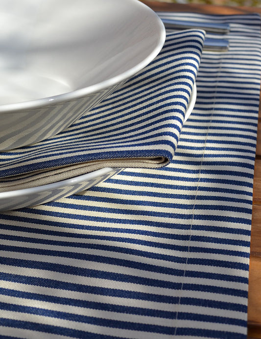 Napkins Outdoor Stripe Navy