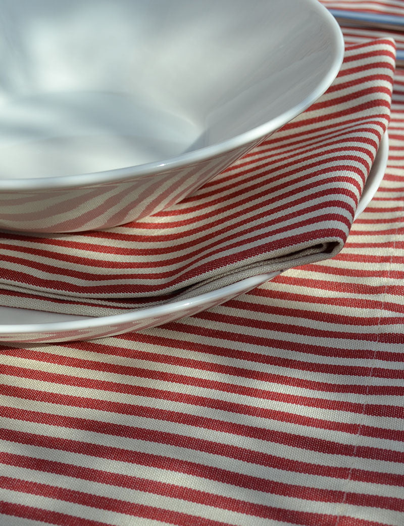 Napkins Outdoor Stripe Red