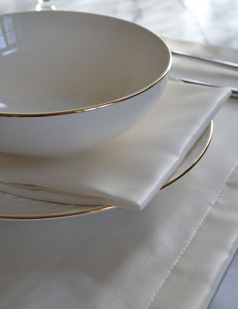 Napkins Shiny-Chic Ivory