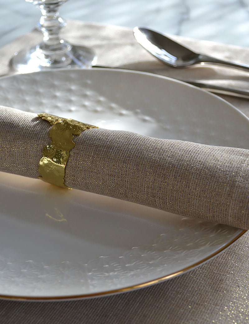 Napkins Shiny-Chic Glitter-Gold Semi-transparent