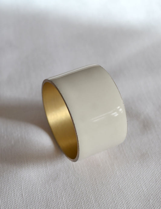 Napkin ring White-Gold