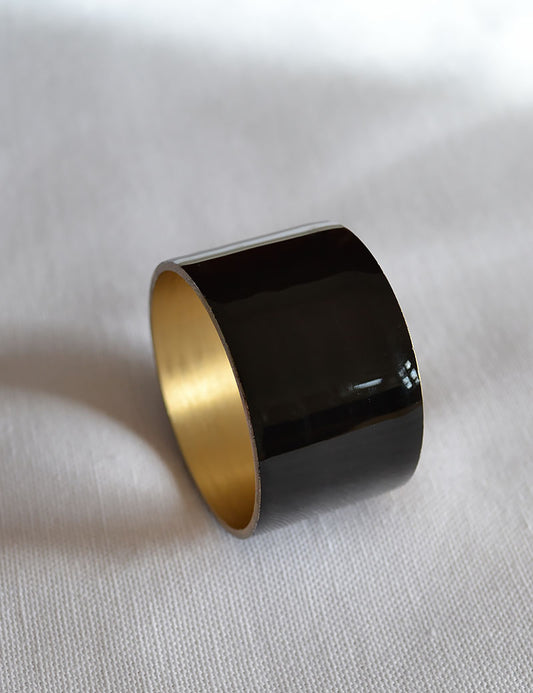 Napkin ring Black-Gold