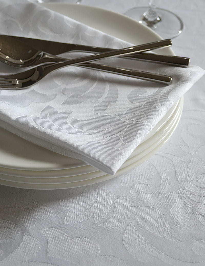 Napkins Damask Classic White