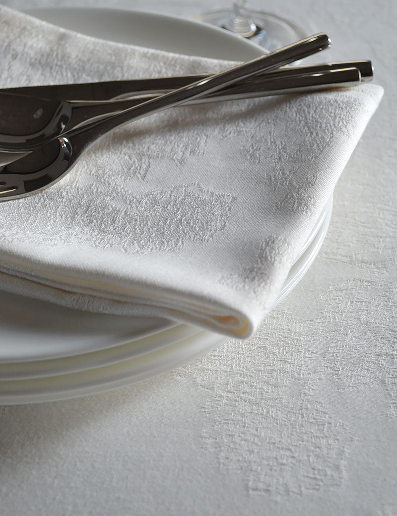 Napkins Damask Floral Cream